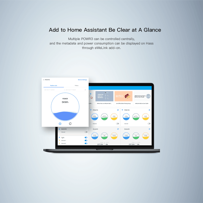 مفتاح ذكي POWR3 من sonoff للتحكم في الأجهزة مع مراقبة الطاقة بدقة 25 أمبير