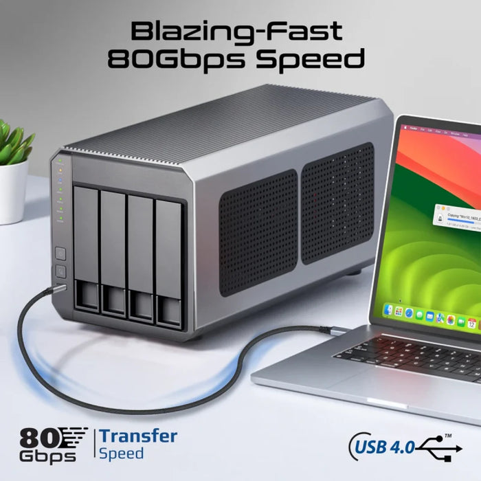 كابل USB4 احترافي بسرعة 80 جيجا وبقوة 240 واط مع دعم فيديو 8K من PROMATE