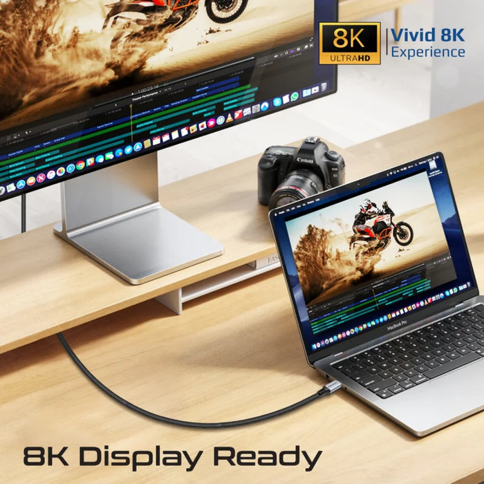 كابل USB4 احترافي بسرعة 80 جيجا وبقوة 240 واط مع دعم فيديو 8K من PROMATE