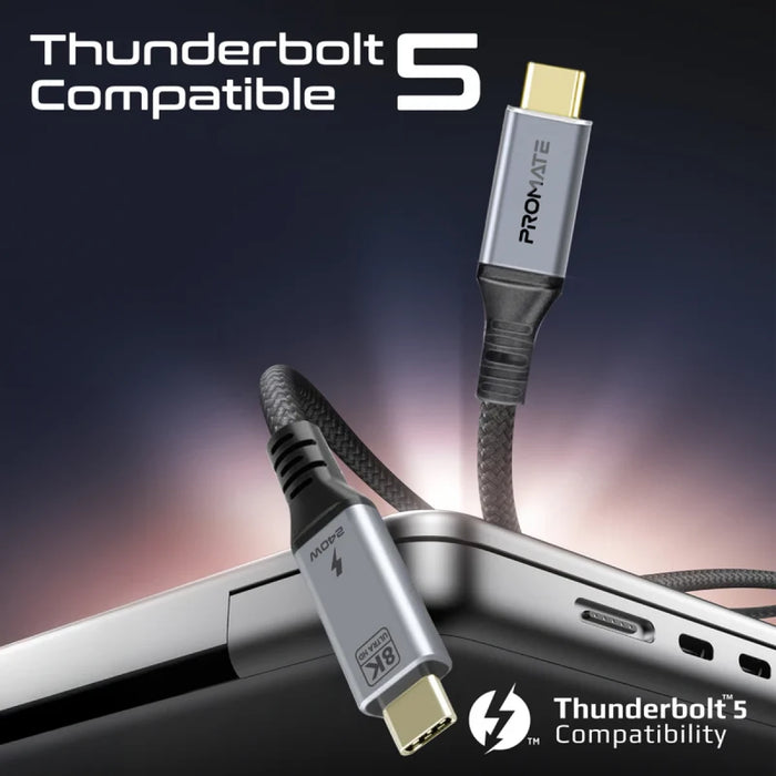 كابل USB4 احترافي بسرعة 80 جيجا وبقوة 240 واط مع دعم فيديو 8K من PROMATE