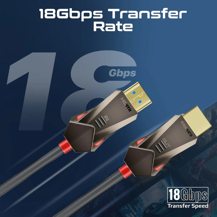 كابل HDMI احترافي بطول 15 متر يدعم دقة 4K@60Hz وسرعة نقل عالية من PROMATE