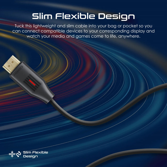 كابل HDMI نحيف بطول 1.5 متر يدعم دقة 4K@60Hz وسرعة 18Gbps من PROMATE