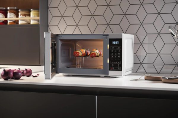 فرن مايكروويف شارب 25 لتر مع شواية - فضي