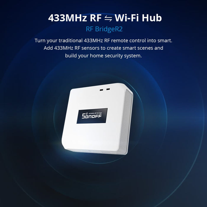 جسر RF BridgeR2 الذكي 433MHZ للتحكم بأجهزة RF عبر WiFi من sonoff