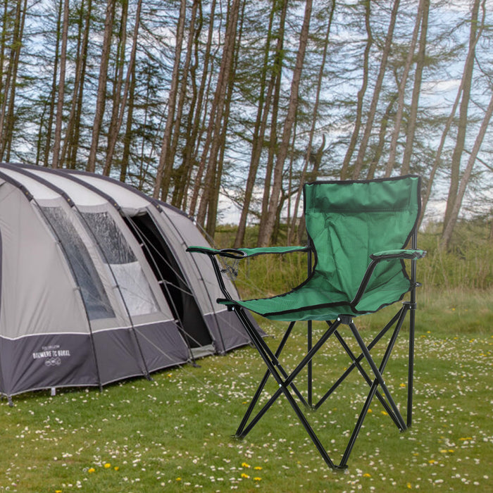 كرسي تخييم قابل للطي مع حقيبة نقل وممسك كوب من رويال‌فورد
