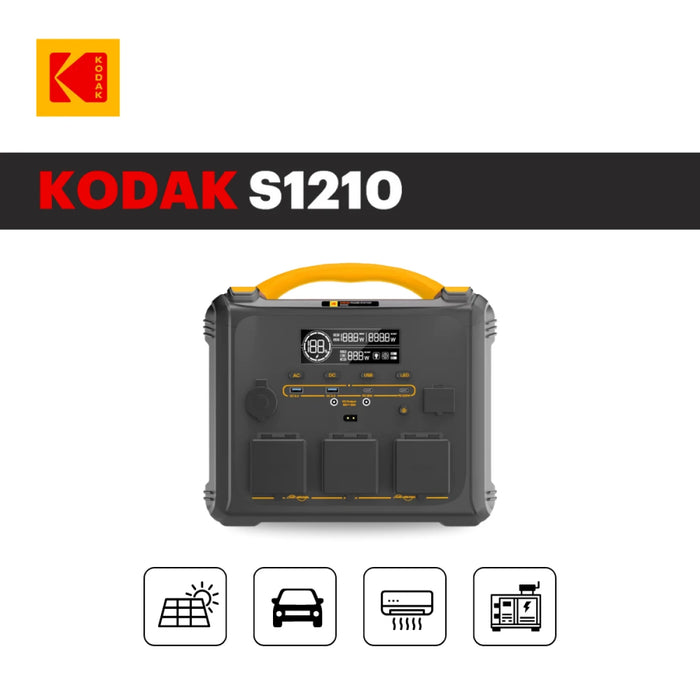 محطة الطاقة المحمولة Kodak S1210 - 1200 واط، شحن سريع وطاقة احتياطية مذهلة