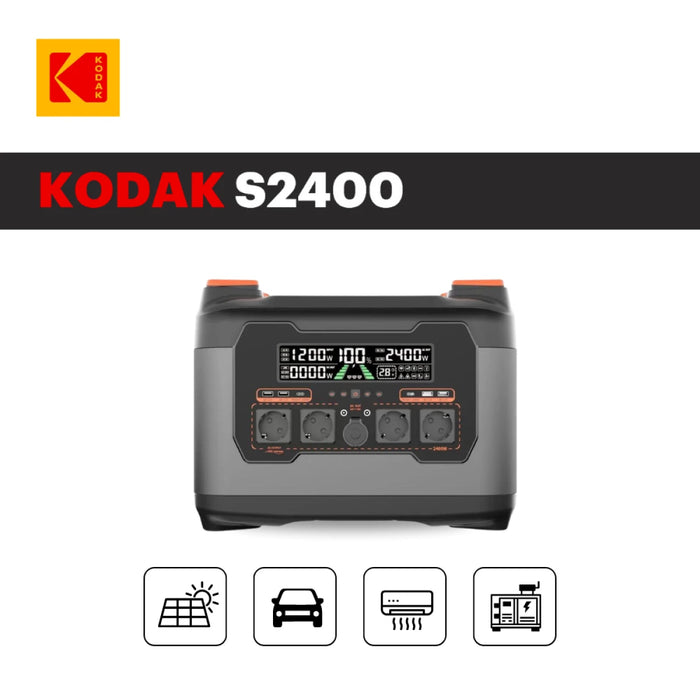 محطة طاقة محمولة Kodak S2400 بسعة 2047.5 واط وشحن بيئي متعدد الإدخال