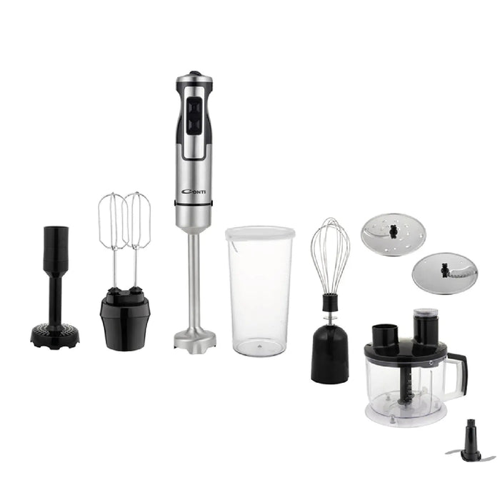 خلاط يدوي كونتي SB-21506-BK بقدرة 1500 واط –  شفرات ستانلس ستيل مقاومة للصدأ وملحقات متعددة