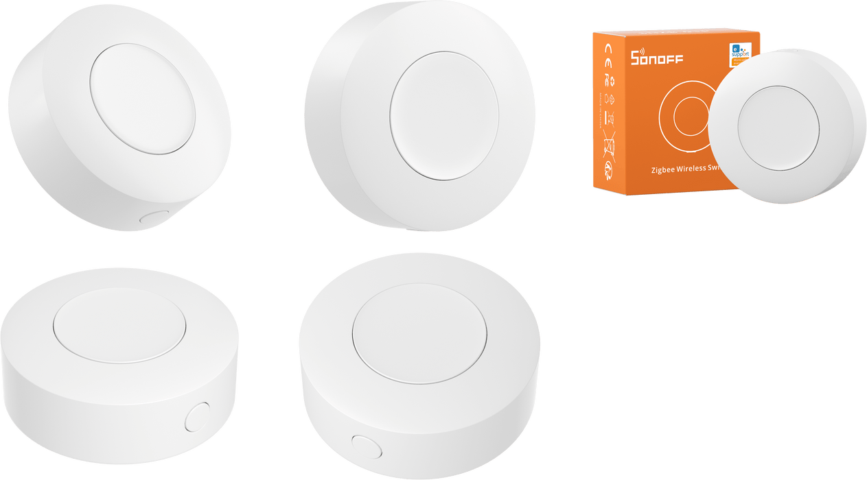 مفتاح Zigbee اللاسلكي SNZB-01P بتخصيص إجراءات الزر وتحكم متعدد بالأجهزة من sonoff