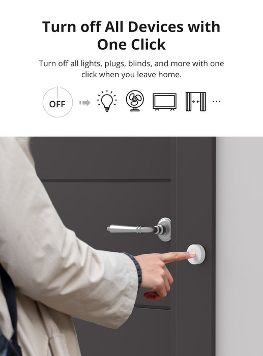 مفتاح Zigbee اللاسلكي SNZB-01P بتخصيص إجراءات الزر وتحكم متعدد بالأجهزة من sonoff