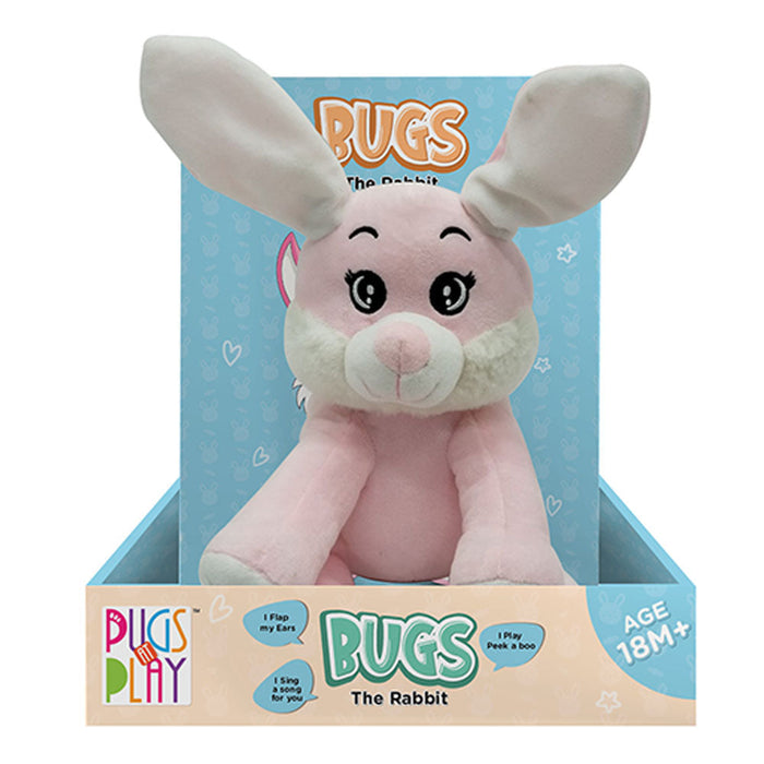 دمية الأرنب باغز التفاعلية والمشّاءة 25 سم من Pugs At Play