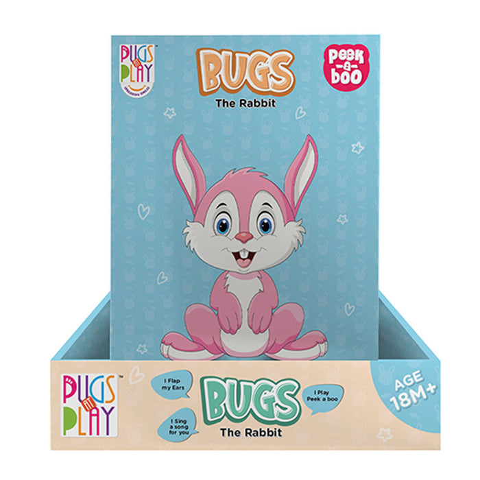 دمية الأرنب باغز التفاعلية والمشّاءة 25 سم من Pugs At Play