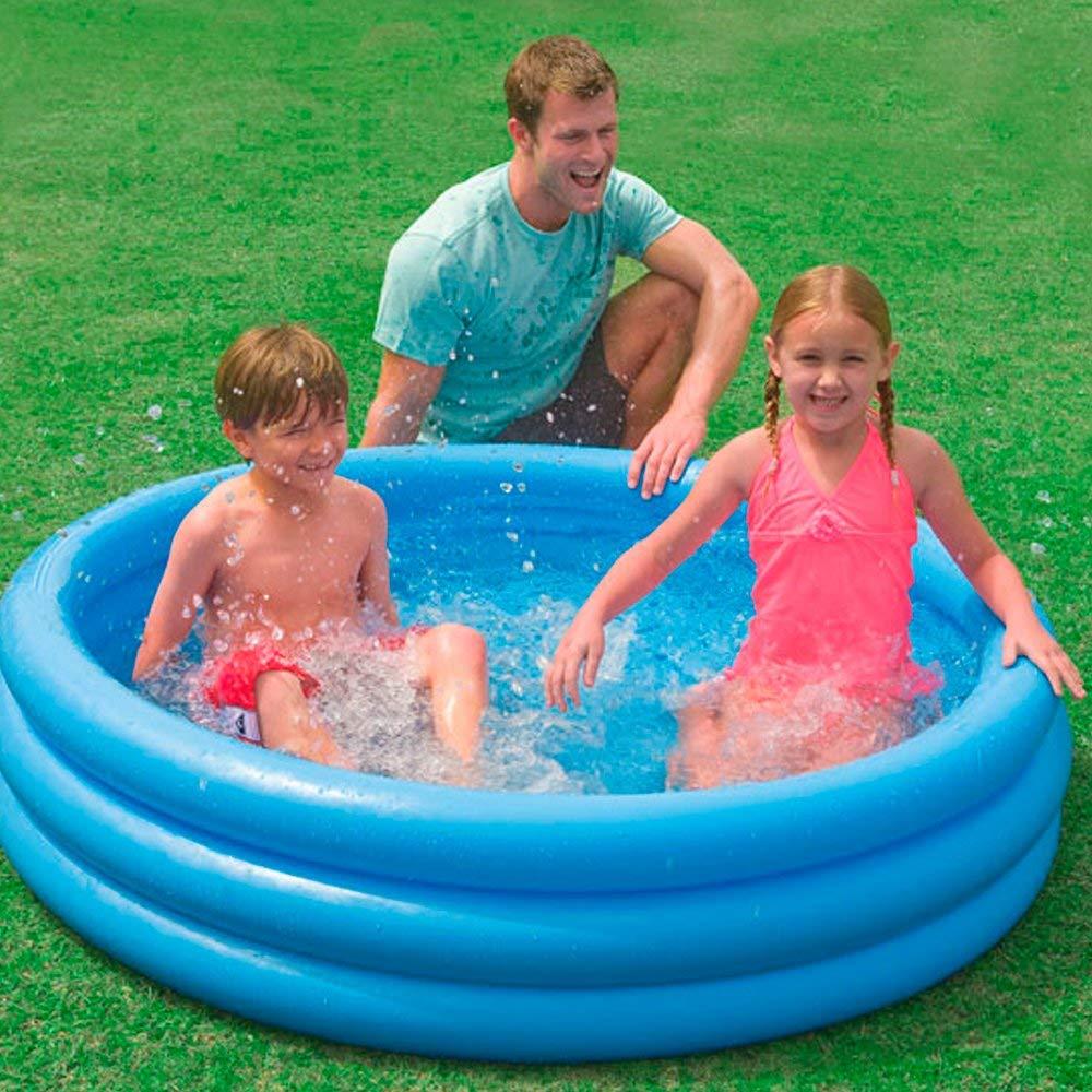Light Blue Inflatable Outdoor Pool for Kids Light Blue Inflatable Outdoor Pool for Kids
