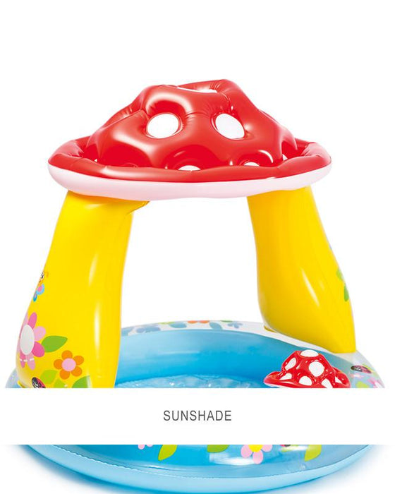 Inflatable floor mushroom umbrella pool