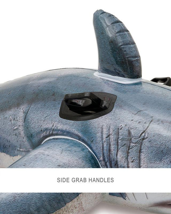 لعبة ركوب قرش أبيض كبير قابلة للنفخ لبركة السباحة