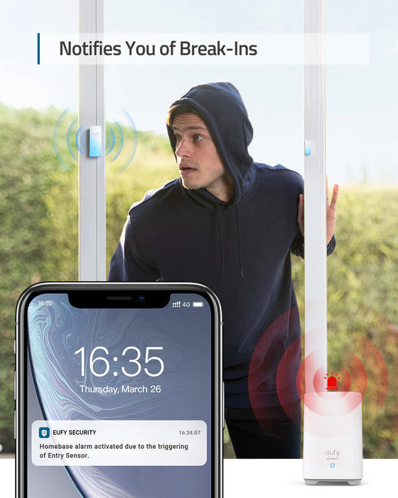 طقم إنذار أمني 5 قطع بتنبيهات فورية وبدون رسوم شهرية من Anker