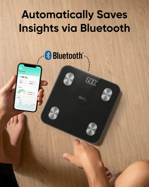 ميزان ذكي A1 Eufy T9120K21 أبيض 12 قياسات للتتبع ومزامنة Bluetooth من Anker