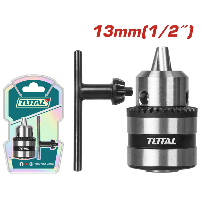 جوزة درل Total TAC451301 13 مم بقدرة 1.5-13 مم وحجم اتصال 1/2"-20UNF بتغليف مزدوج