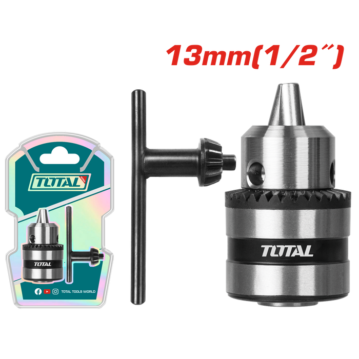 جوزة درل Total TAC451301 13 مم بقدرة 1.5-13 مم وحجم اتصال 1/2"-20UNF بتغليف مزدوج