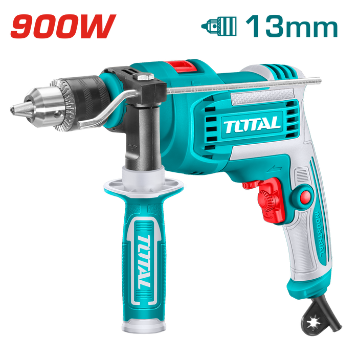 درل كهرباء 13 ملم 900 واط بسرعة 0-2800rpm ومفتاح أمامي/خلفي وميزة المطرقة