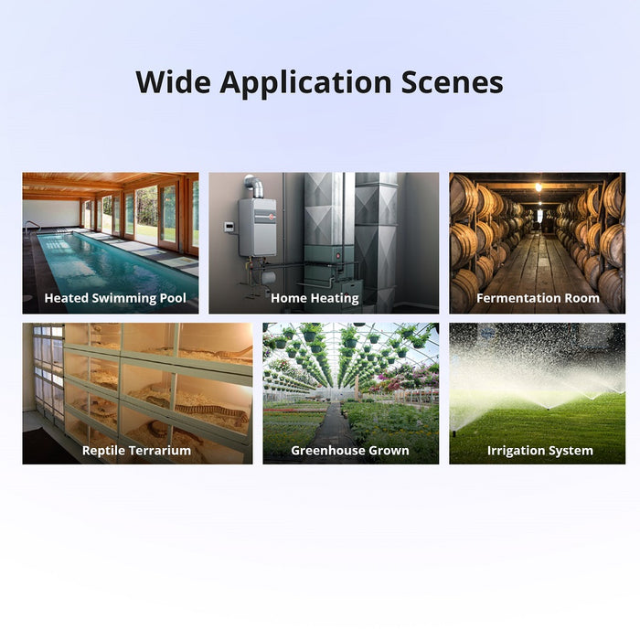 مفتاح مراقبة درجة الحرارة والرطوبة الذكي TH Origin قدرة 20A ودقة تسجيل 6 أشهر من sonoff