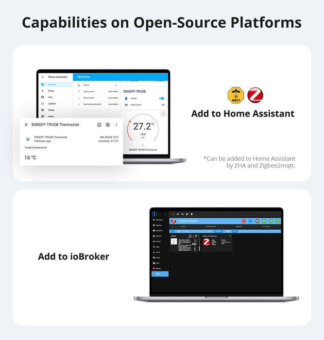 صمام رادياتور متكيف Zigbee للتحكم الذكي وحماية الطاقة من sonoff