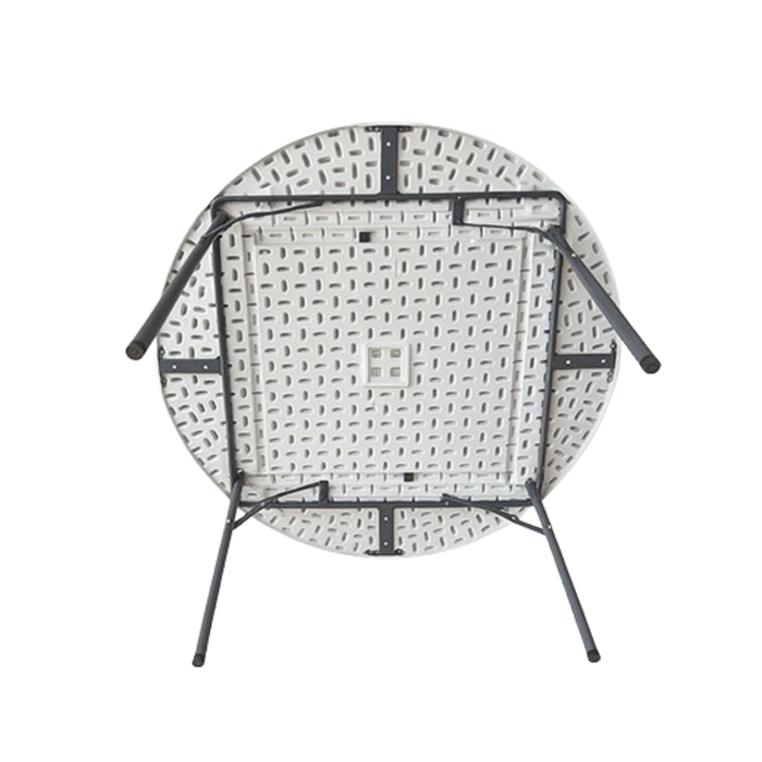 طاولة دائرية قابلة للطي شديدة التحمل (قطر 126 سم، أرجل فولاذية