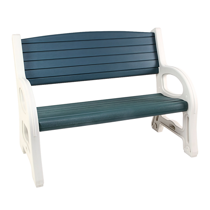 مقعد حديقة بلاستيكي مقاوم للماء 122x67x92 سم بعمر طويل و تصميم خارجي ممتاز