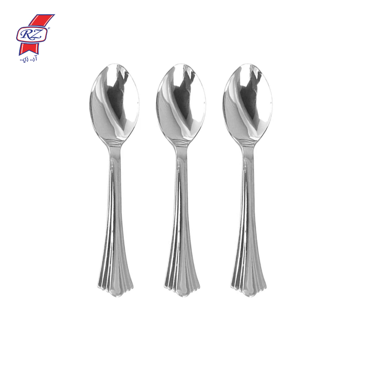 VIP Plastic Spoon Set, 25 Pieces - RZ — جعفر شوب