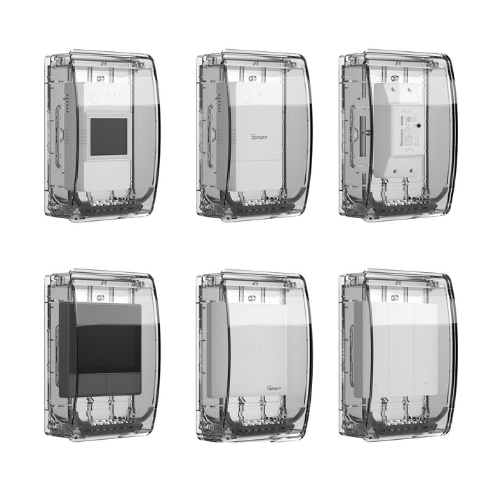 صندوق المقاوم للماء R2 الشفاف بني بحجم 152.5*100*48 مم ومتانة عالية من sonoff