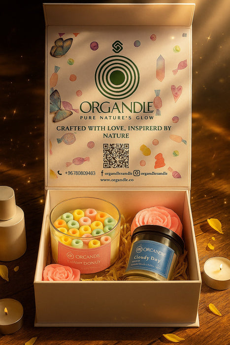 طقم شموع فاخر 500 مل و130 مل من Luxury Set بنكهات متنوعة ورائحة مميزة