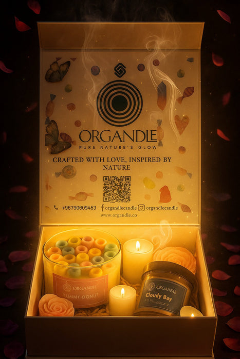 طقم شموع فاخر 500 مل و130 مل من Luxury Set بنكهات متنوعة ورائحة مميزة