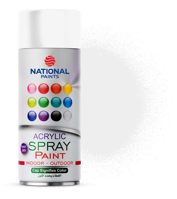 Glossy white spray paint - National