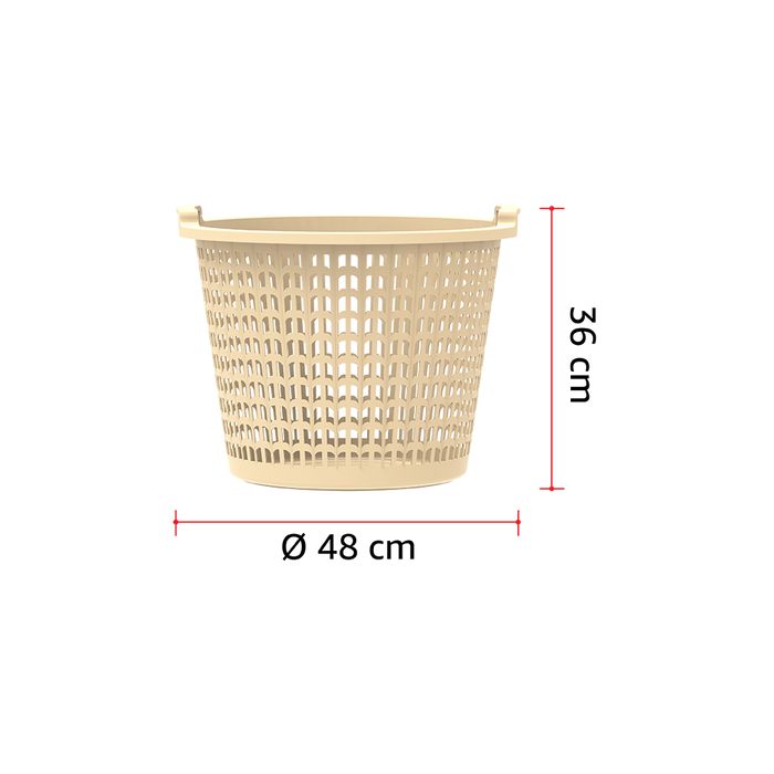 سلة غسيل عريضة 50 لتر من كوبلاس تم تصميمها للاستخدام الشاق مع وزن عالي وتحمل ممتاز. من Cosmoplast
