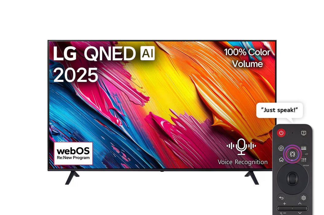 تلفاز LG QNED70 4K الذكي 75 بوصة مع جهاز التحكم AI ودقة HDR10 من LG