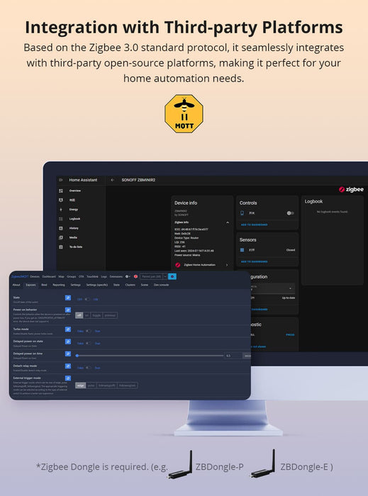مفتاح ذكي Zigbee 3.0 SONOFF ZBMINIR2 بوزن 10A وتحويل ذكي للأجهزة التقليدية من sonoff