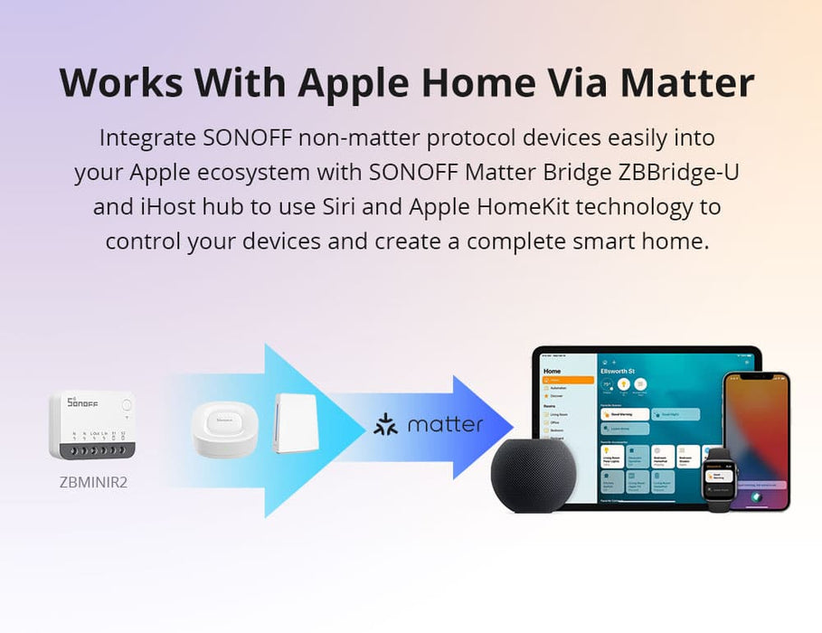 مفتاح ذكي Zigbee 3.0 SONOFF ZBMINIR2 بوزن 10A وتحويل ذكي للأجهزة التقليدية من sonoff