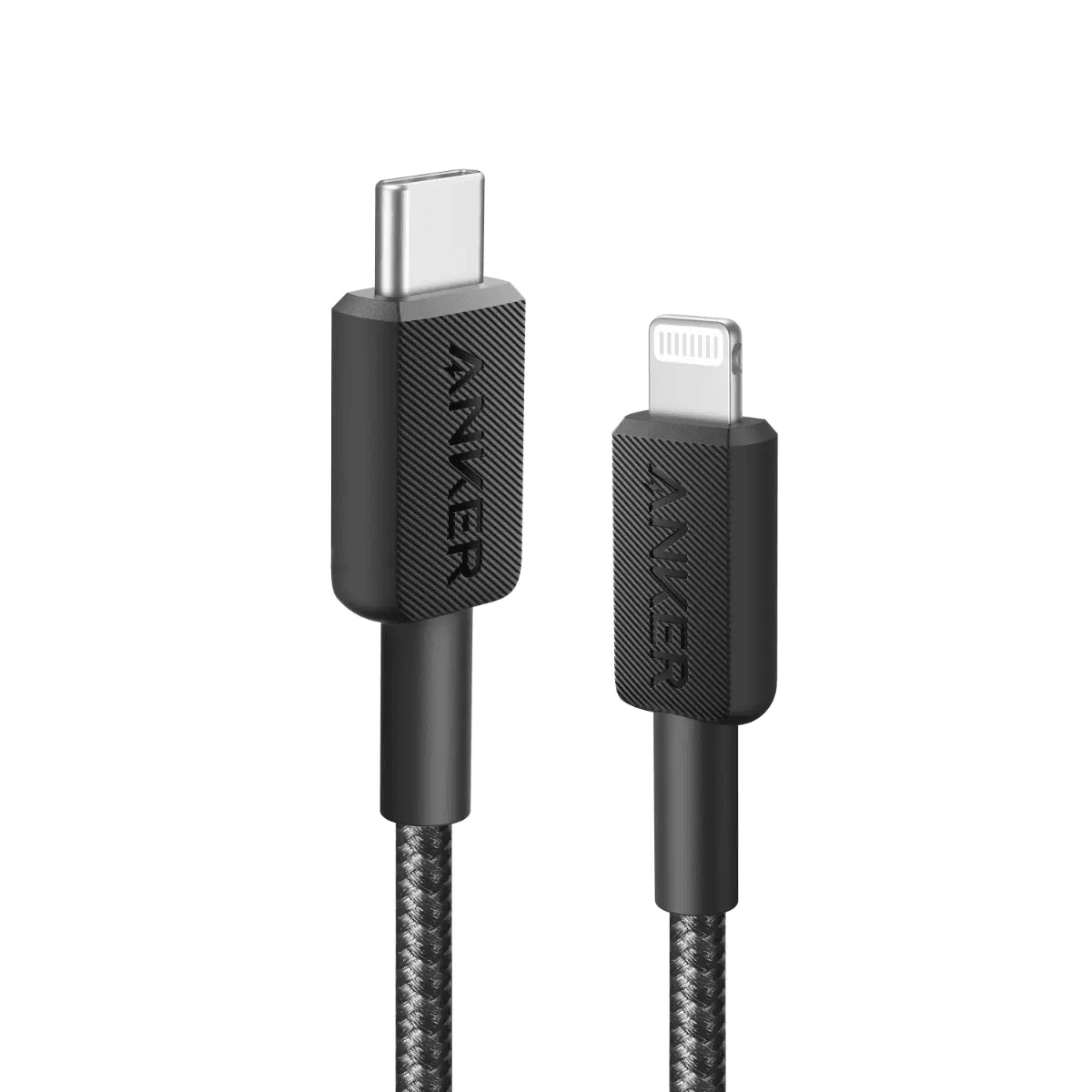 كابل USB-C إلى Lightning مضفر 3ft شحن سريع حتى 60W معتمد Apple MFi من Anker