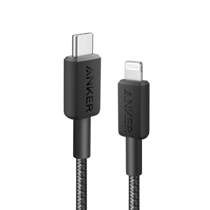 كابل USB-C إلى Lightning مضفر حتى 60W للشحن السريع من Anker