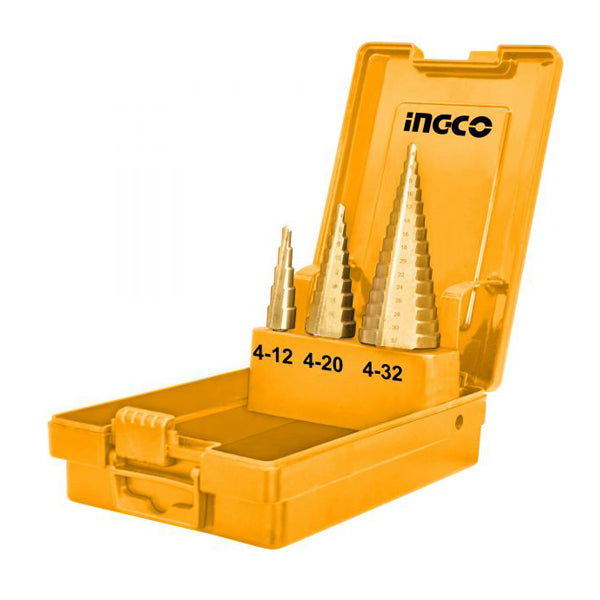 طقم ريش مثقاب متدرج (Step Drill) 3 قطع
