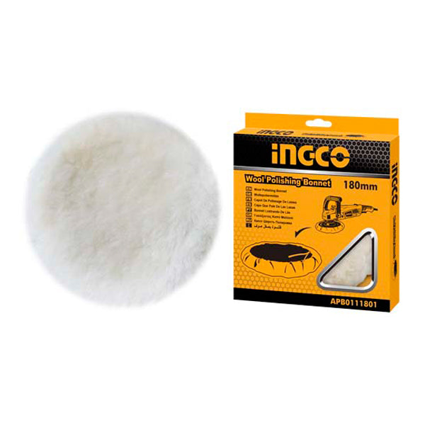 غطاء تلميع انكو صوف حقيقي 180 مم لماكينة البولش