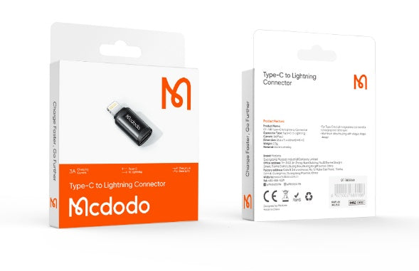 موصل Type-c إلى Lightning صغير الحجم مصنوع من سبائك الألمنيوم عالية الجودة للشحن السريع والمزامنة من Mcdodo