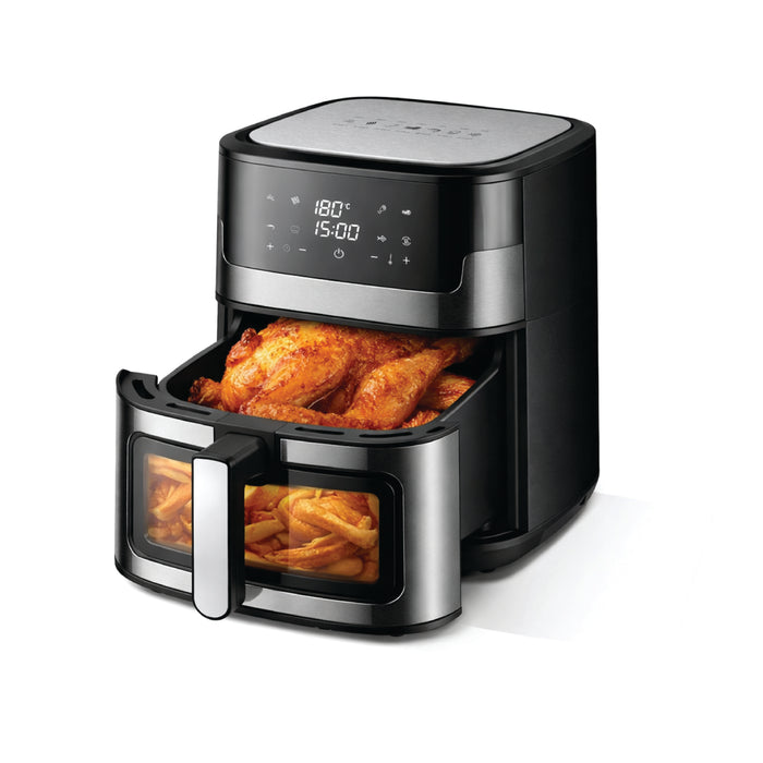 مقلاة هوائية 7.5 لتر باب زجاج من رومو انترناشونال - جعفر شوب