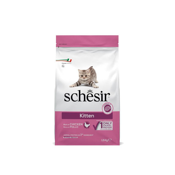 SCHESIR كيس طعام جاف للقطط الصغيرة دجاج 6X1,5KG - بروتين دجاج واحد وEPA وDHA