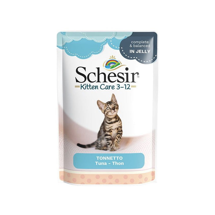 SCHESIR كيس طعام للهررة شرائح تونة حقيقية 3-12 شهور 20x85G جيلي للقطط