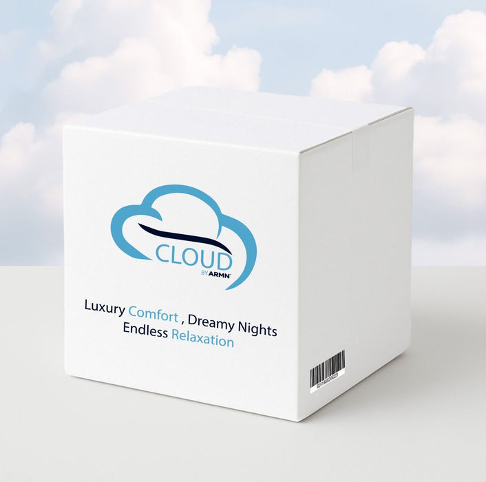 طقم مستلزمات سرير 9 قطع من ARMN Cloud - أبيض، لحاف 220*260 سم، تصميم مطرز وحشوة هولوفايبر.