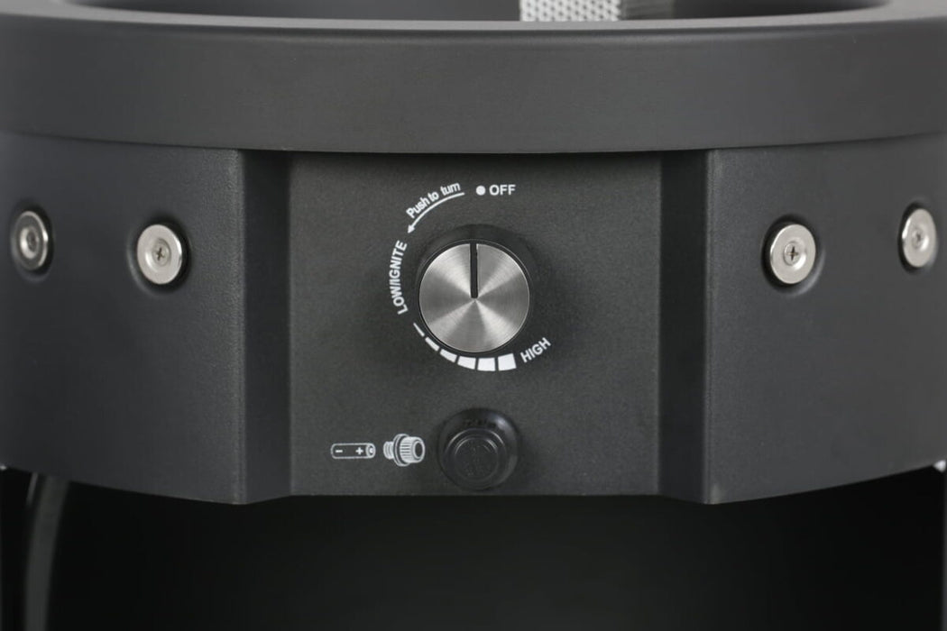 مدفأة غاز بروبان خارجية بعمود 28 إنش من الفولاذ المقاوم للحرارة باللون الأسود