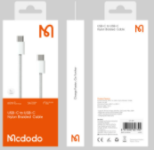 سلسلة lanyard للهاتف 60 واط 2 في 1 USB-C إلى USB-C بطول 1.2 متر ورافع 3 أمبير من Mcdodo