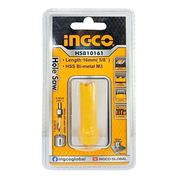 رأس ثقب (Hole Saw) انكو Bi-Metal مقاس 16 ملم