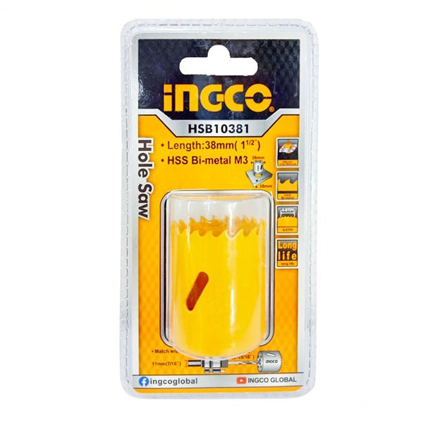 رأس ثقب (Hole Saw) انكو Bi-Metal مقاس 38 ملم